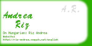 andrea riz business card